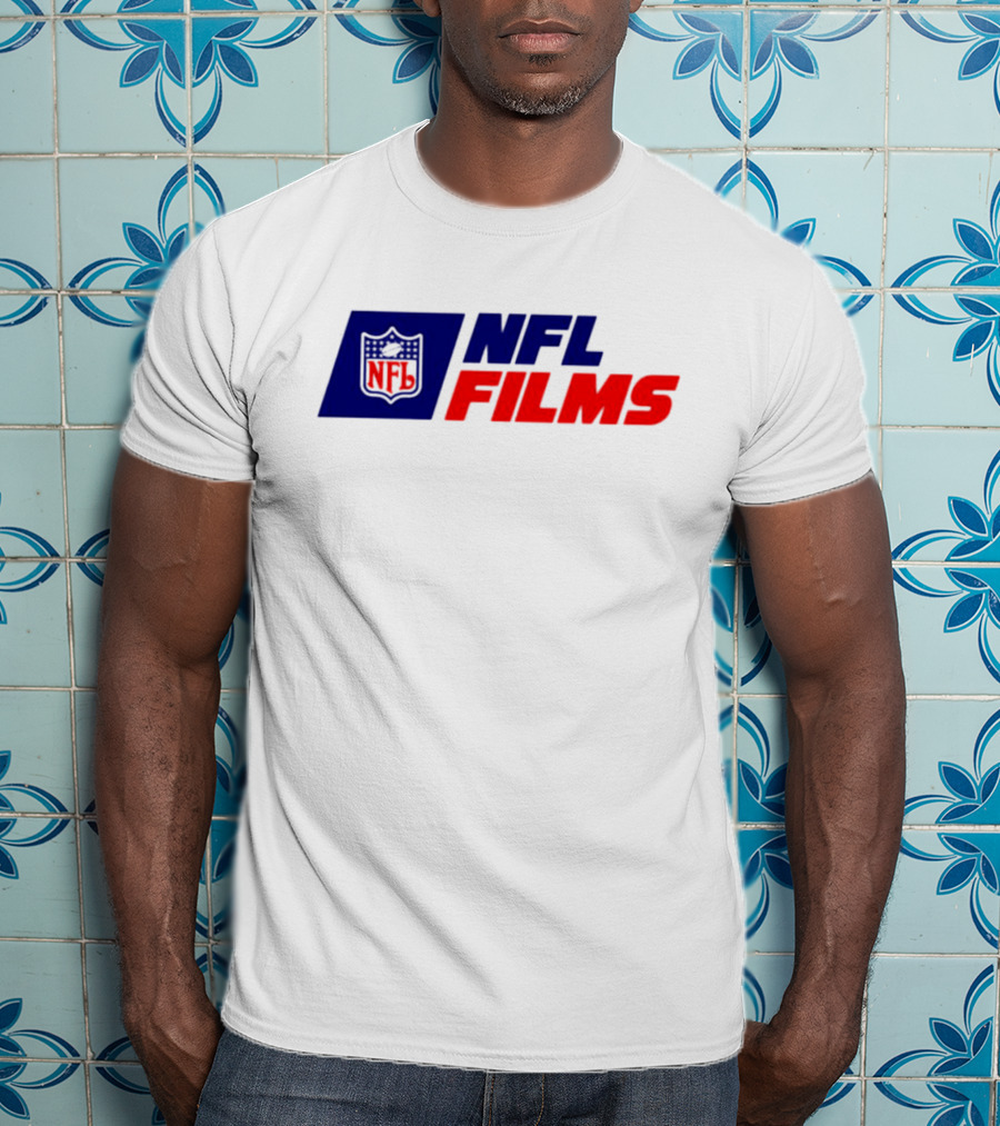NFL Films Official Logo With Red And Blue Shield T-Shirt