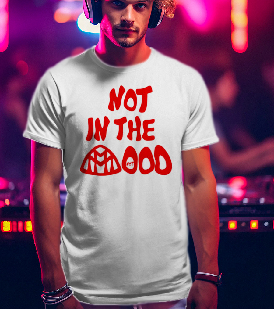 NOT IN THE MOOD Spider-Man Venom Not Mood Balloon Faces T-Shirt