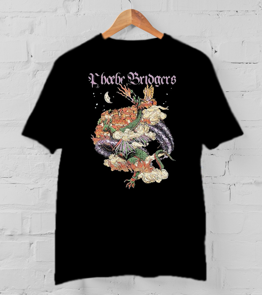 Phoebe Bridgers Dragon Fantasy Castle And Moon T-Shirt