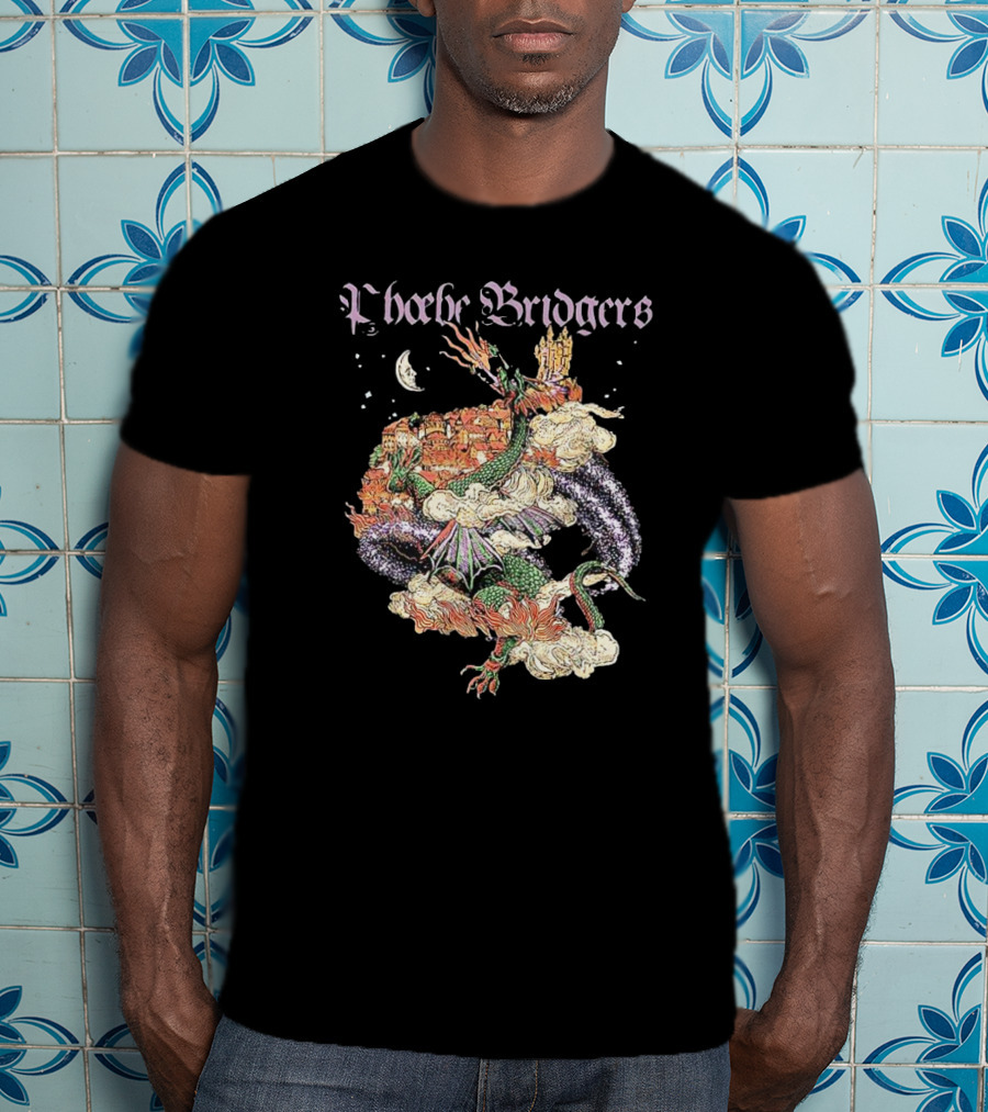 Phoebe Bridgers Dragon Fantasy Castle And Moon T-Shirt