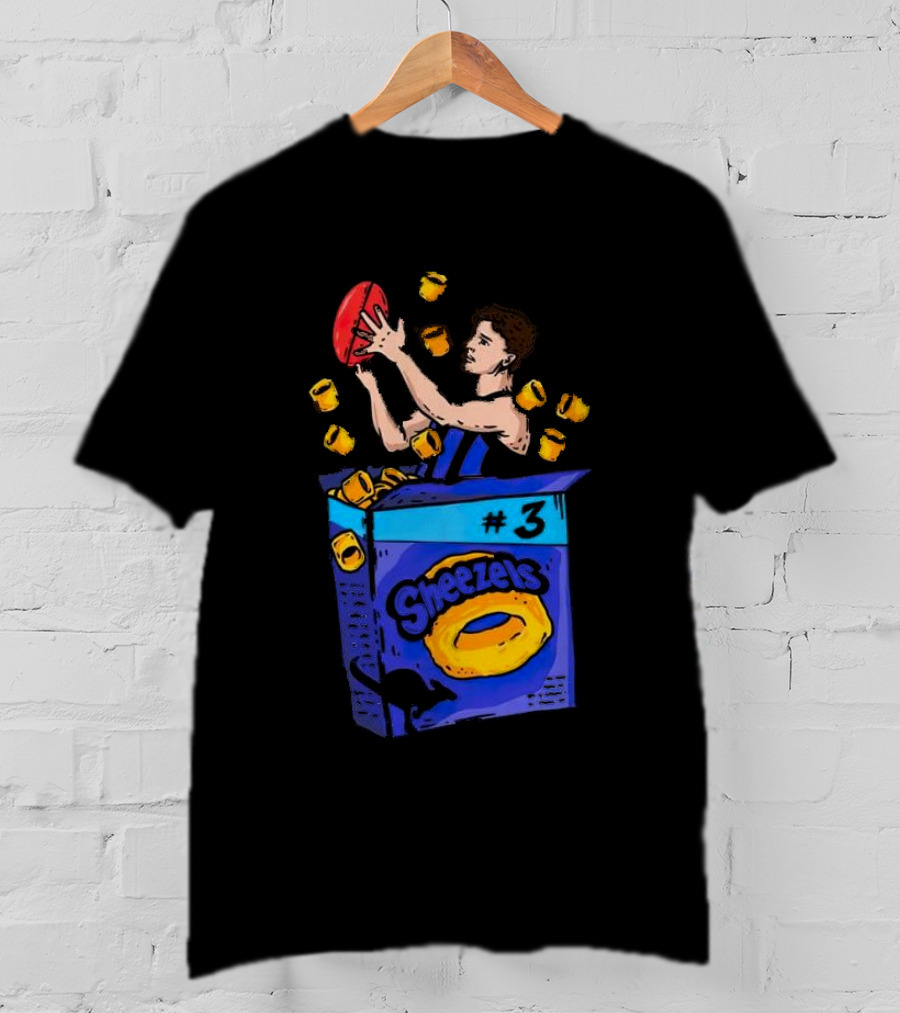 Sheezel’s Cheezels #3 Football Box With Yellow Chips And Player T-Shirt