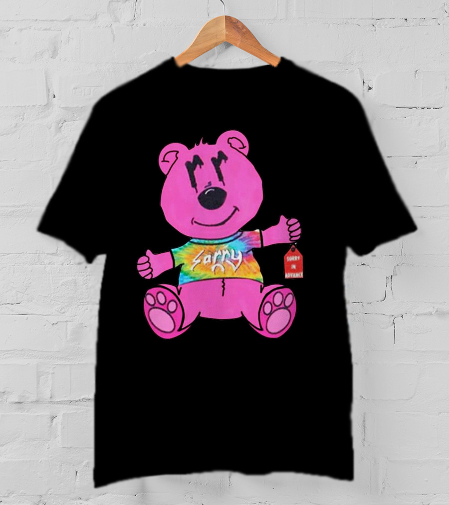Sorry Pink Bear Sorry In Advance Tie-Dye T-Shirt