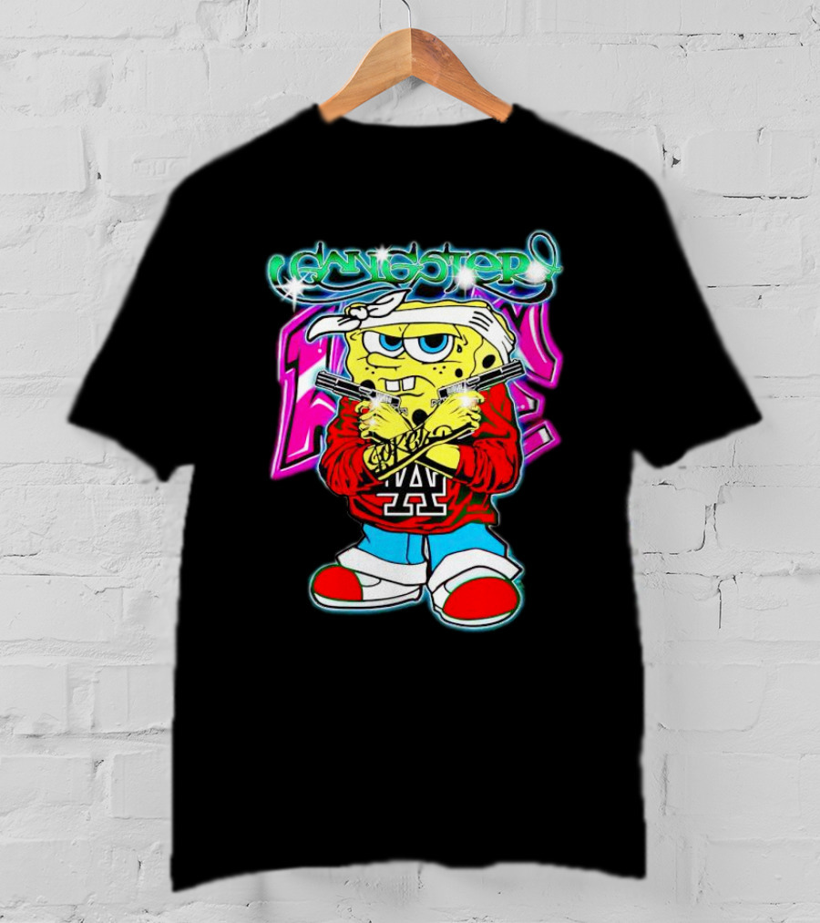 Gangster SpongeBob LA Crossed Arms T-Shirt
