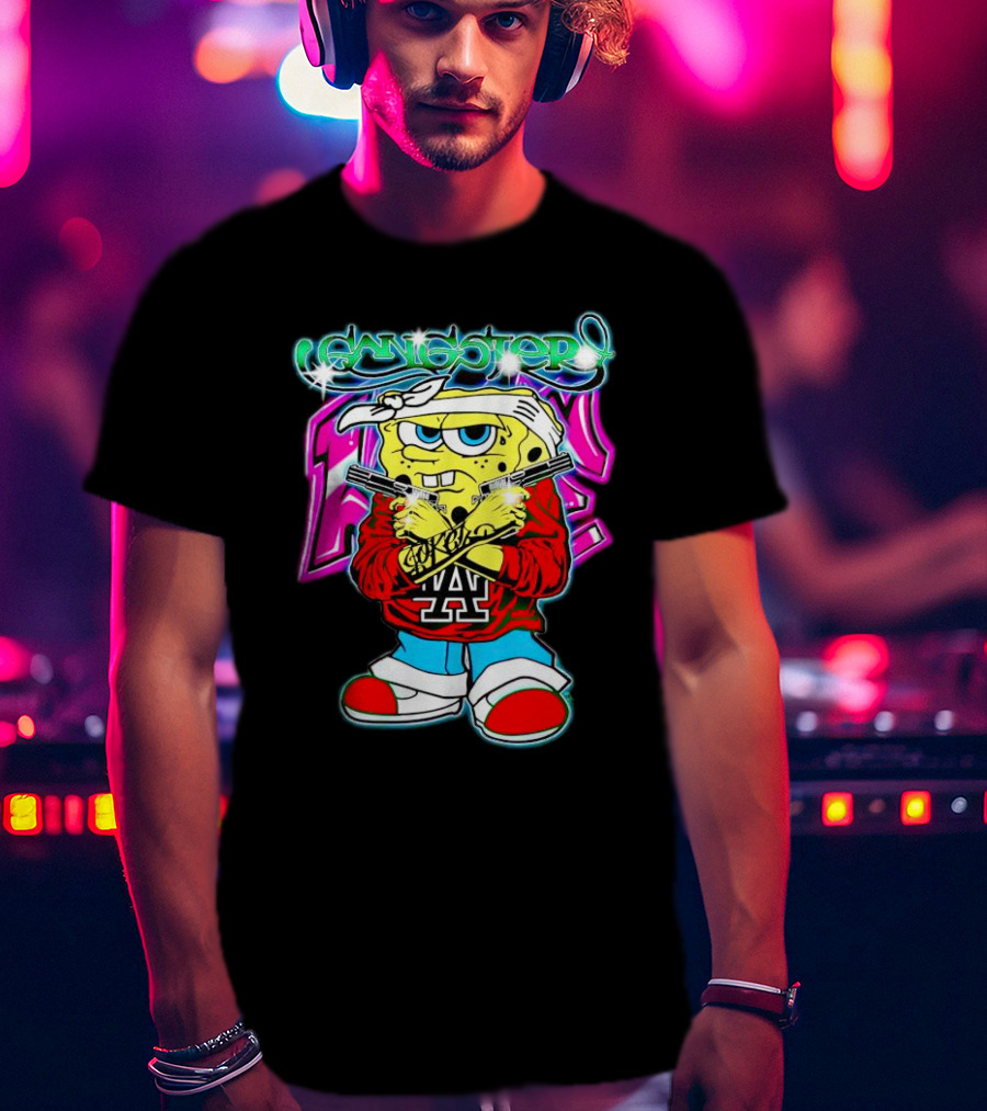 Gangster SpongeBob LA Crossed Arms T-Shirt