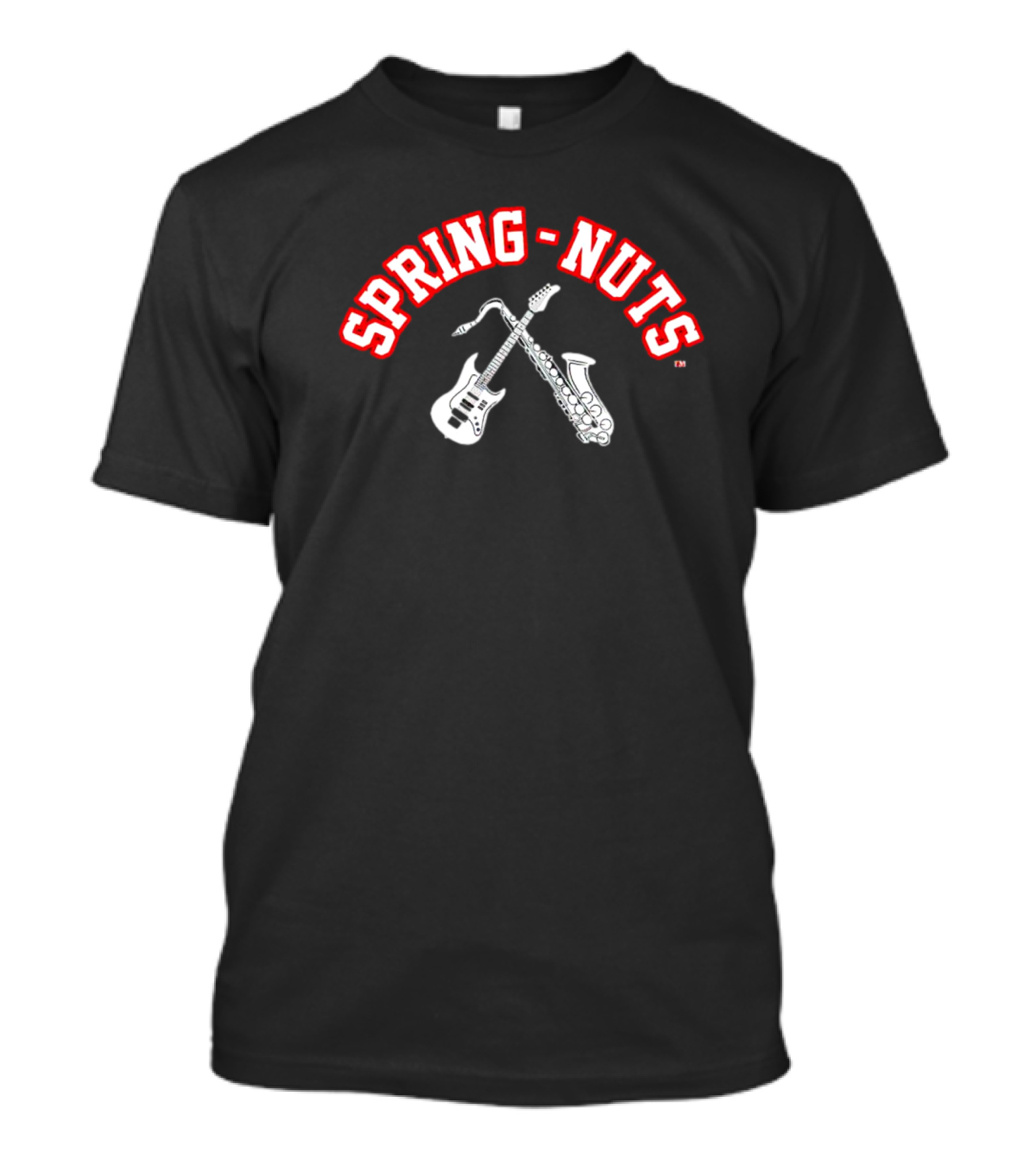 SPRING-NUTS Music Instruments Guitar Saxophone T-Shirt