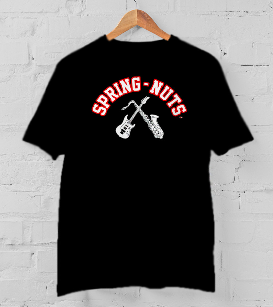 SPRING-NUTS Music Instruments Guitar Saxophone T-Shirt
