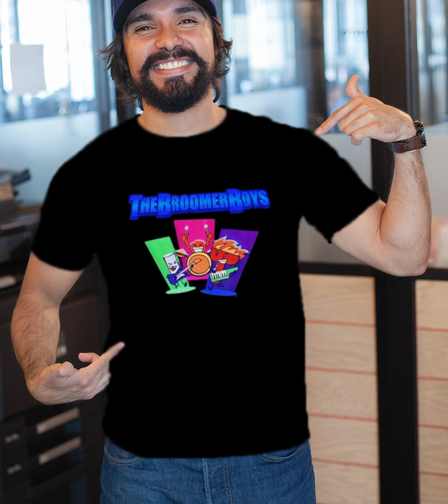 The Broomer Boys Cartoon Band Characters With Instruments T-Shirt