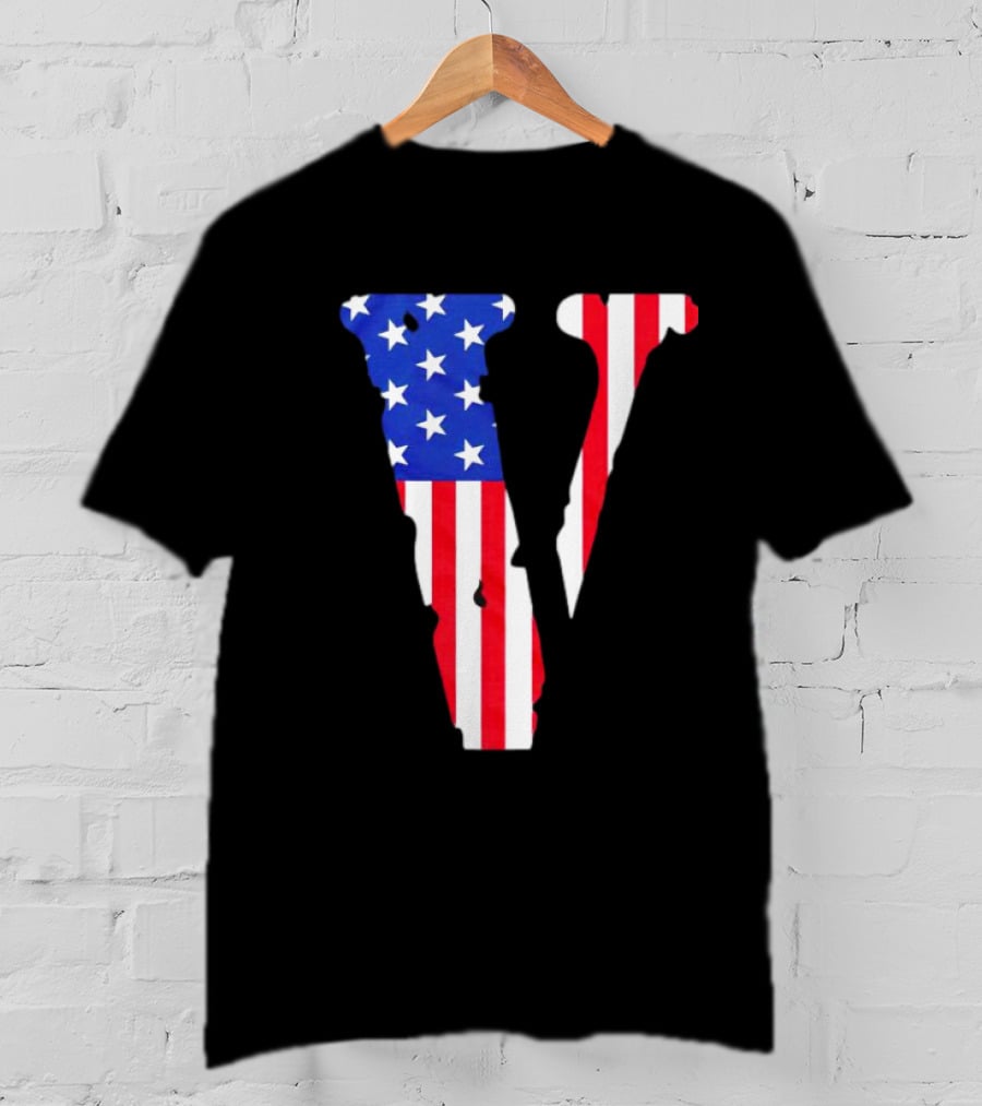 Vlone V American Flag USA T-Shirt