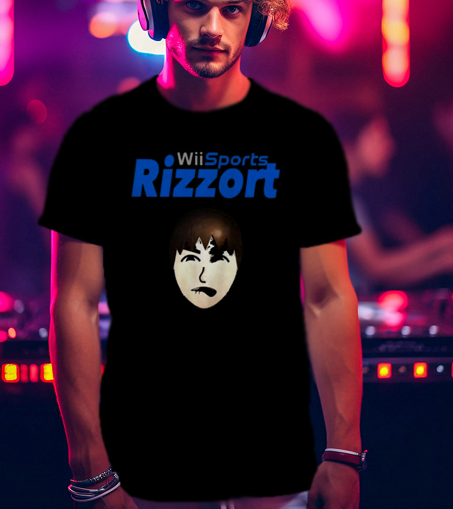 Wii Sports Rizzort Meme Gaming Parody With Character Face T-Shirt