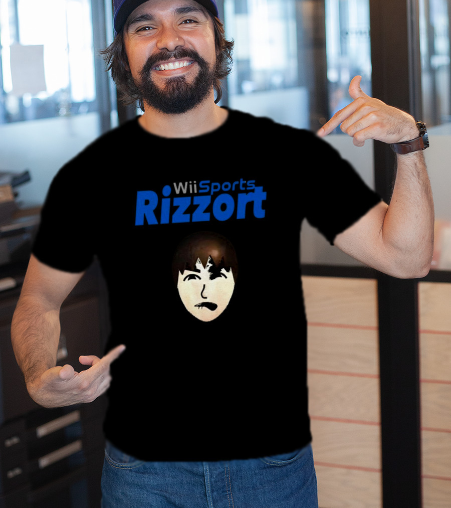 Wii Sports Rizzort Meme Gaming Parody With Character Face T-Shirt