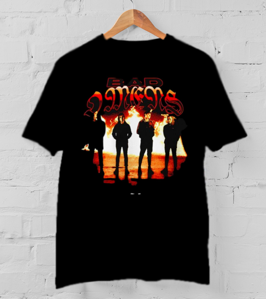 BAD OMENS Face In The Flames Shadows Fiery Background T-Shirt