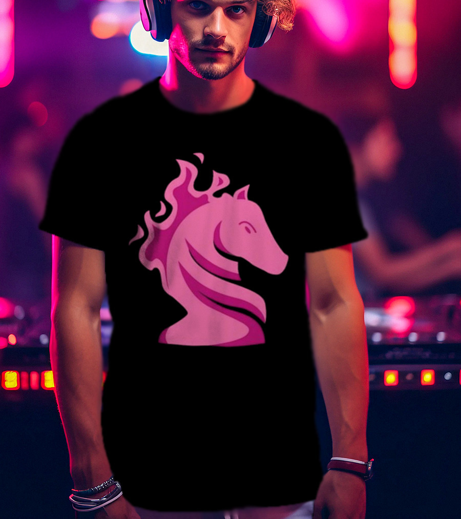 Gotham Knights Chess Symbolic Flaming Horse T-Shirt
