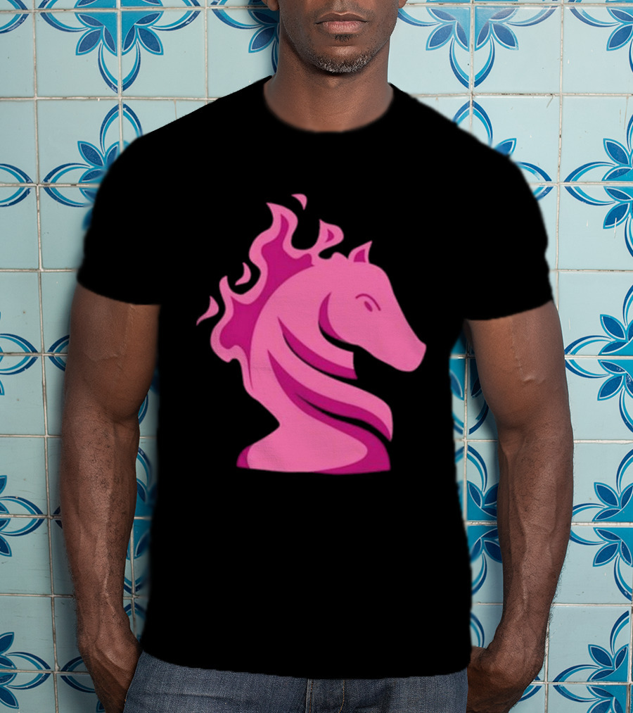 Gotham Knights Chess Symbolic Flaming Horse T-Shirt