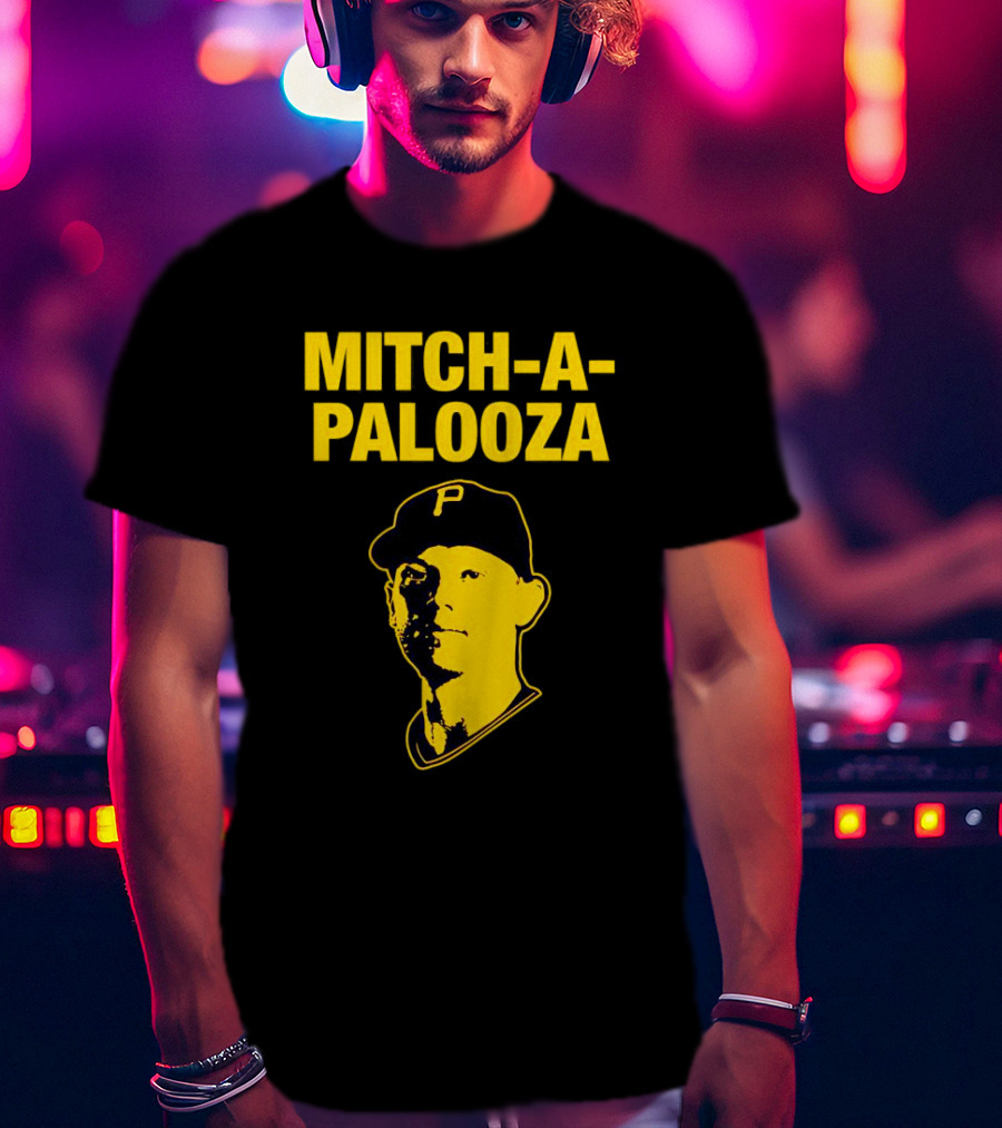 Pittsburgh Pirates Mitch-a-Palooza Bold Yellow Baseball Player T-Shirt