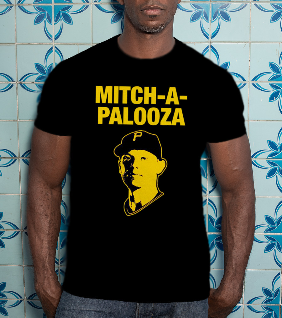 Pittsburgh Pirates Mitch-a-Palooza Bold Yellow Baseball Player T-Shirt