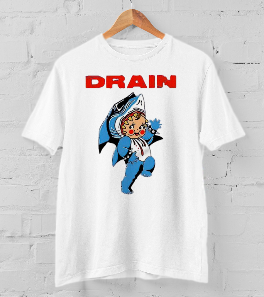Drain Kewpie Shark Costume Charm T-Shirt