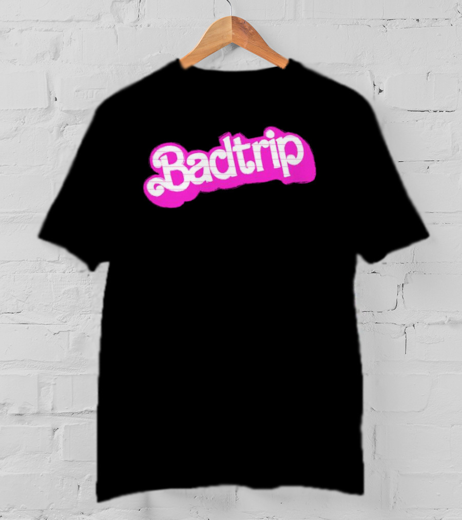 Linya-Linya Badtrip Pink Bubble Text T-Shirt