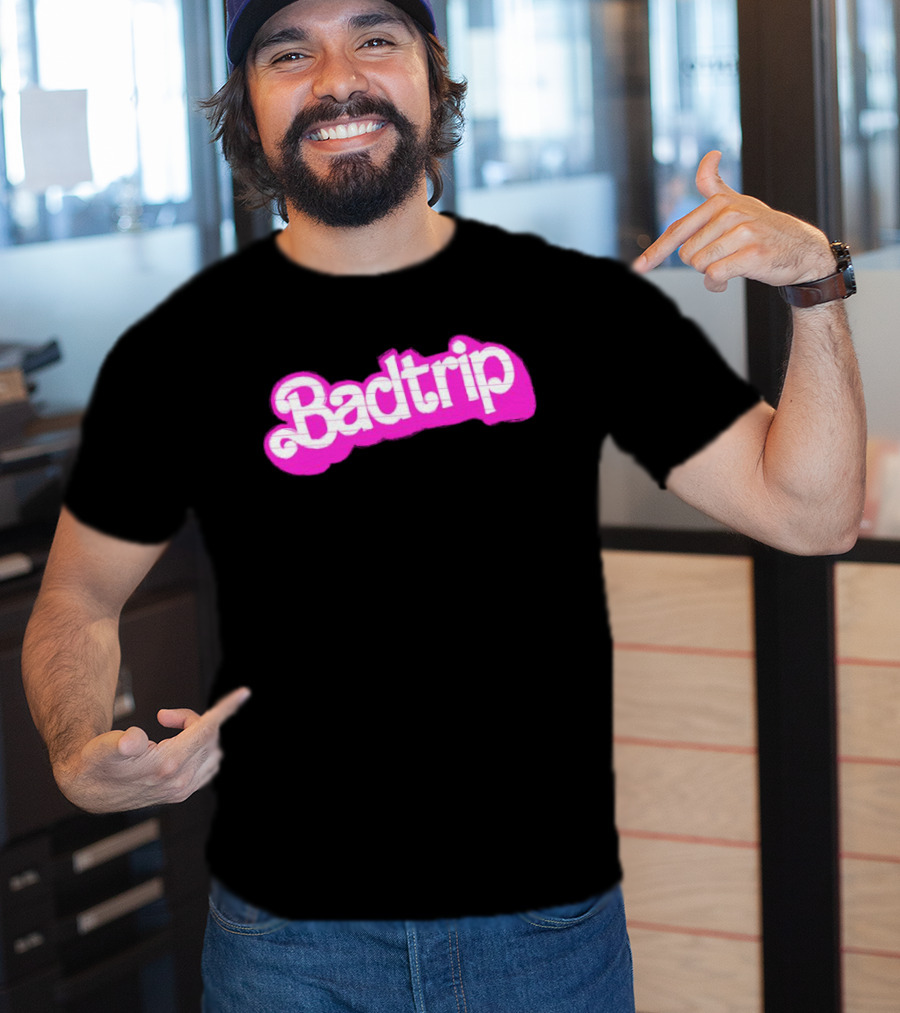 Linya-Linya Badtrip Pink Bubble Text T-Shirt
