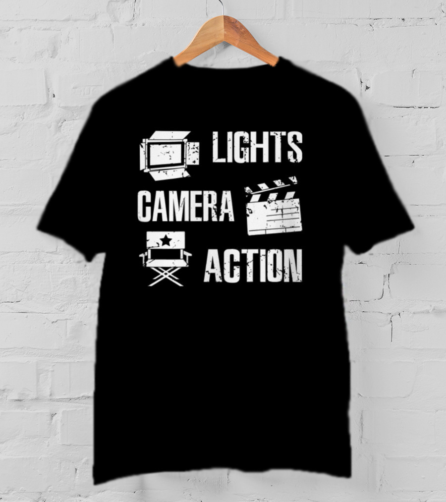 Lights Camera Action Movie Director Filmmaker Film Director T-Shirt