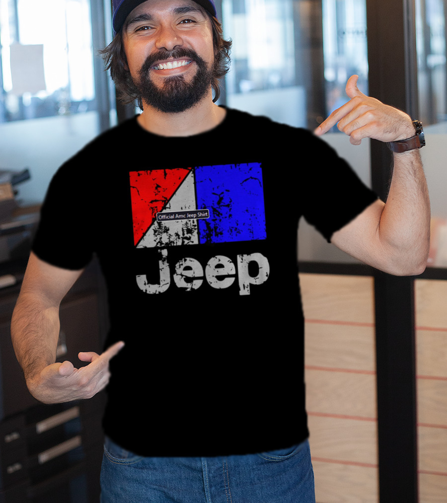 AMC Jeep Red Blue T-Shirt