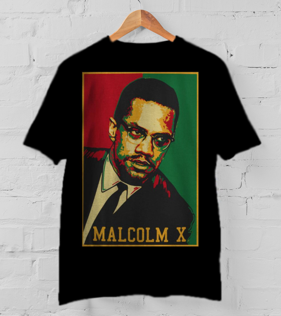 Malcolm X Red Green Black T-Shirt