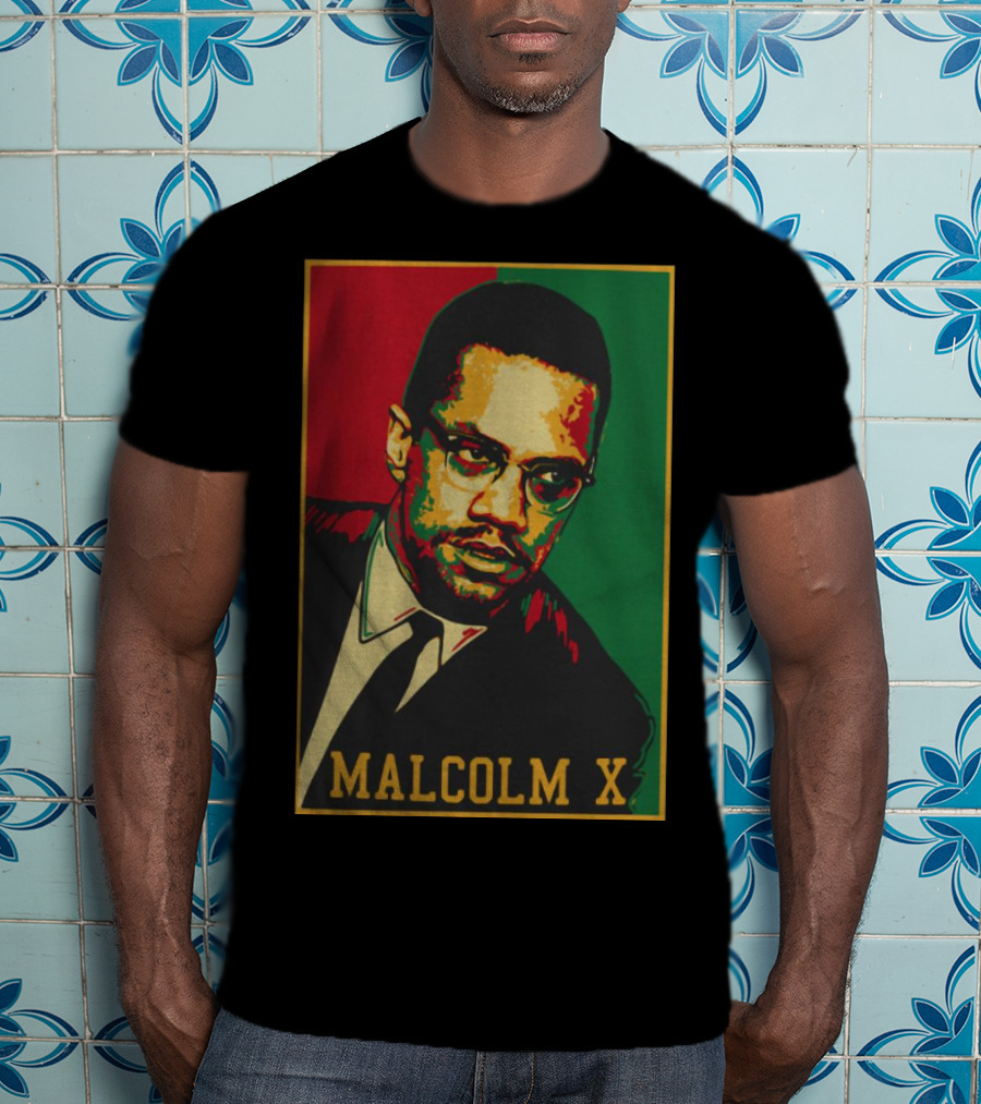 Malcolm X Red Green Black T-Shirt