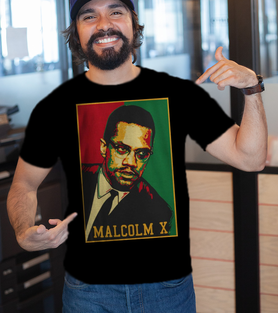 Malcolm X Red Green Black T-Shirt