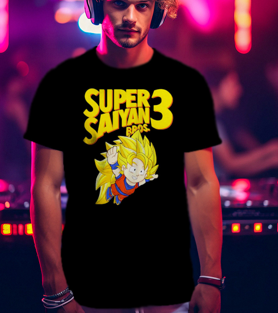 Super Saiyan 3 Bros Vintage Gaming Fusion T-Shirt