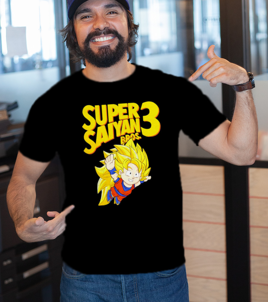 Super Saiyan 3 Bros Vintage Gaming Fusion T-Shirt