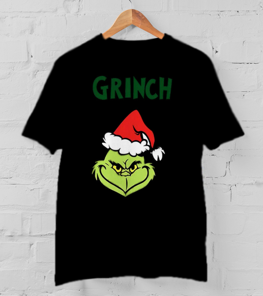 The Grinch Santa Hat Christmas T-Shirt