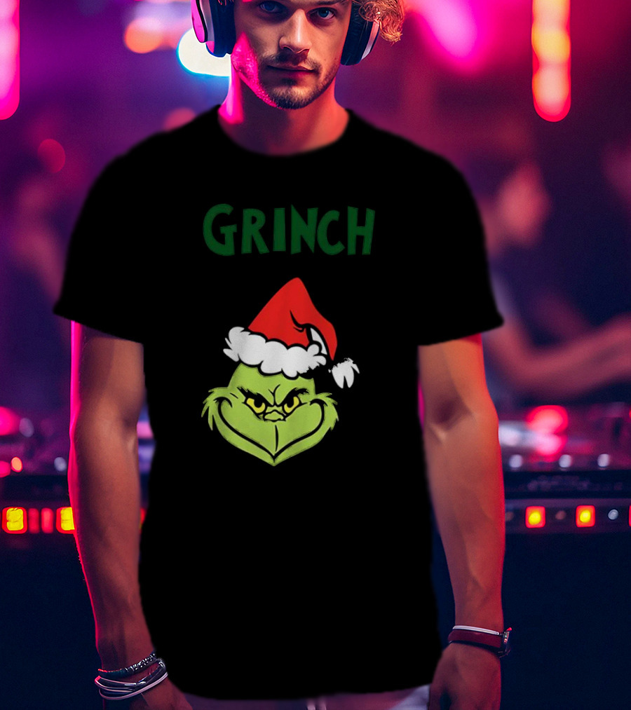 The Grinch Santa Hat Christmas T-Shirt