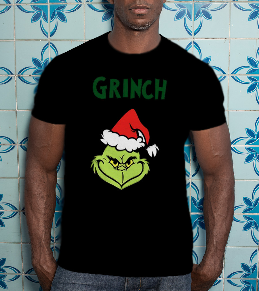 The Grinch Santa Hat Christmas T-Shirt