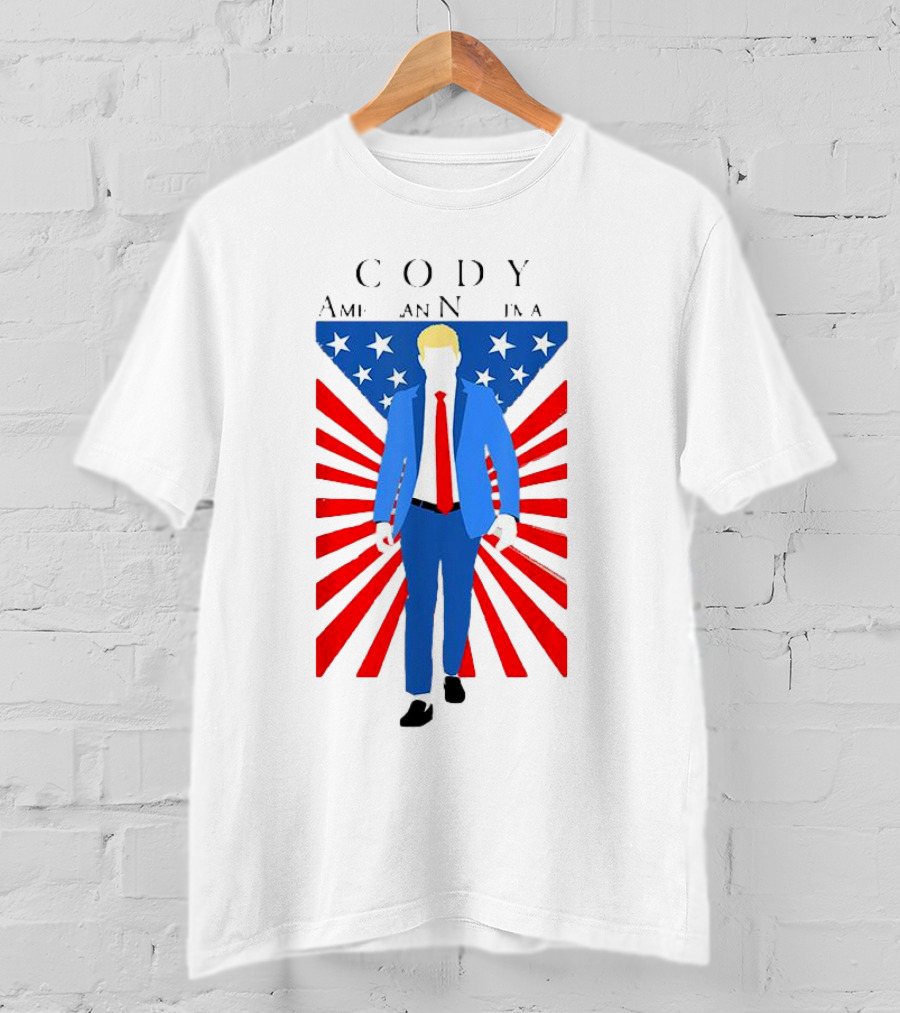 Cody AEW American Nightmare Patriotic Stars And Stripes Suit T-Shirt