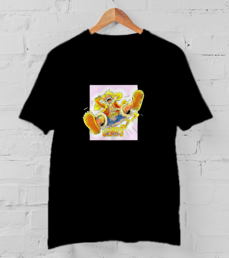 Monkey D. Luffy Gear 5 Jumping Action Anime T-Shirt