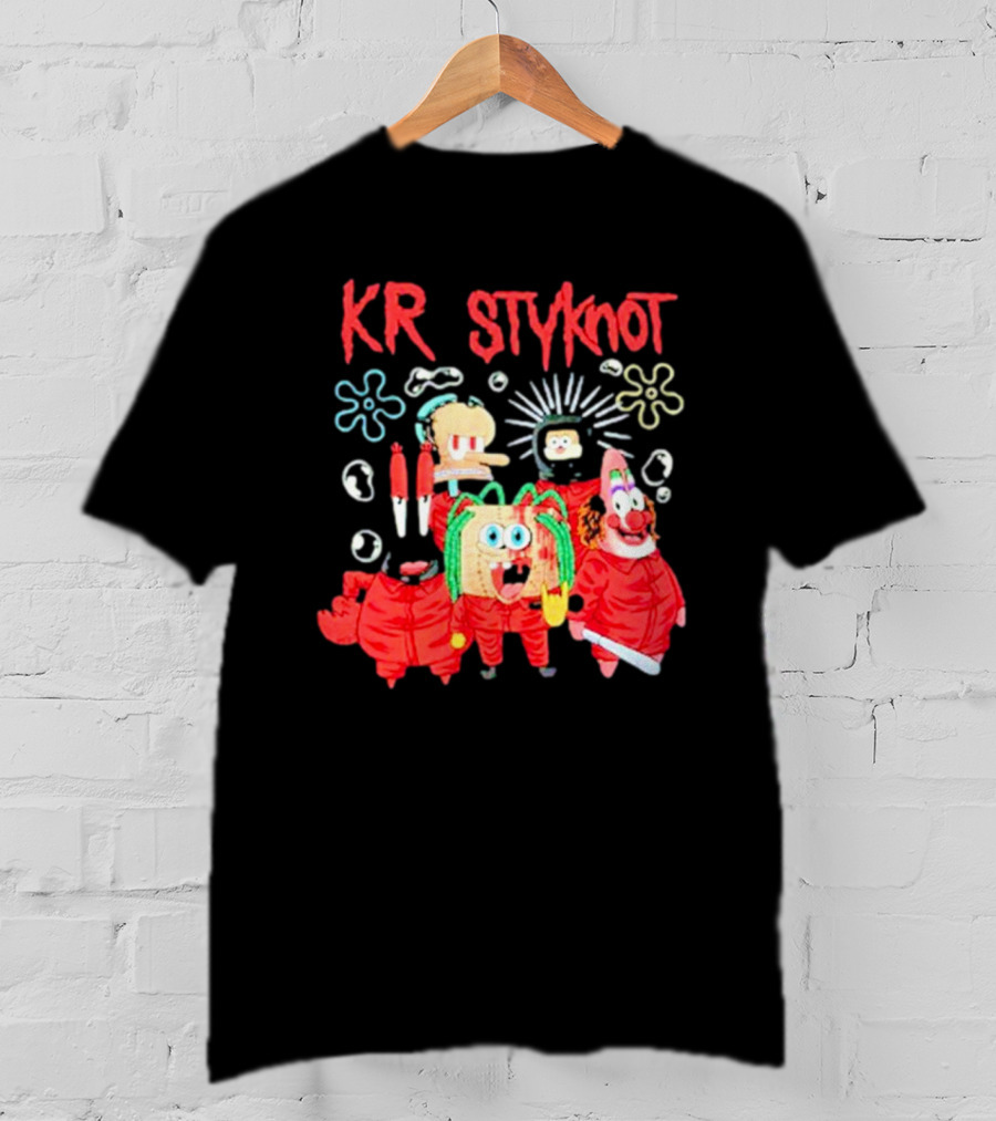 KRSTYKnot Slipknot Spongebob Crossover Characters SpongeBob SquarePants T-Shirt
