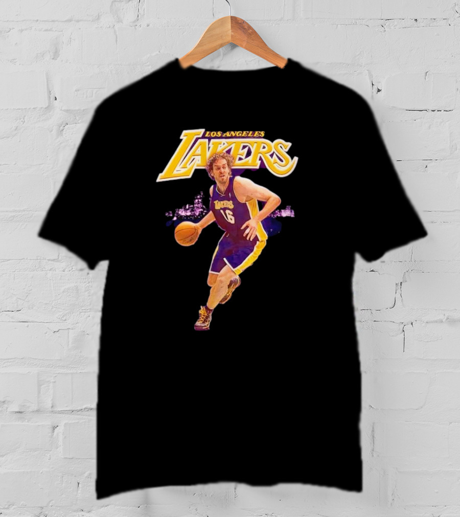 Los Angeles Lakers Pau Gasol Basketball Player 16 NBA Career T-Shirt