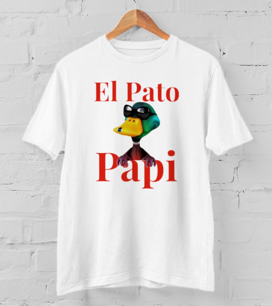El Pato Papi Duck Character Sunglasses T-Shirt