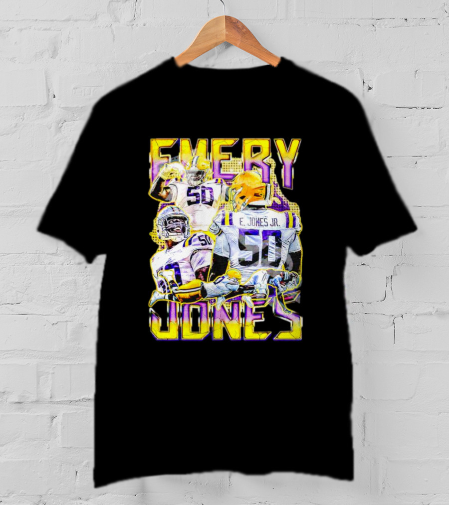 Emery Jones Jr. 50 LSU Tigers Football T-Shirt