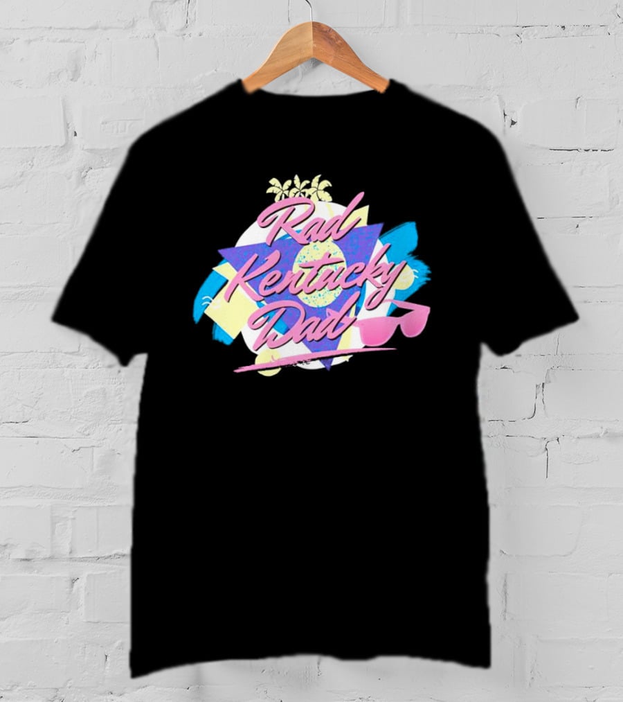 Rad Kentucky Dad 90’s Retro Palm Trees And Sunglasses Vibe T-Shirt