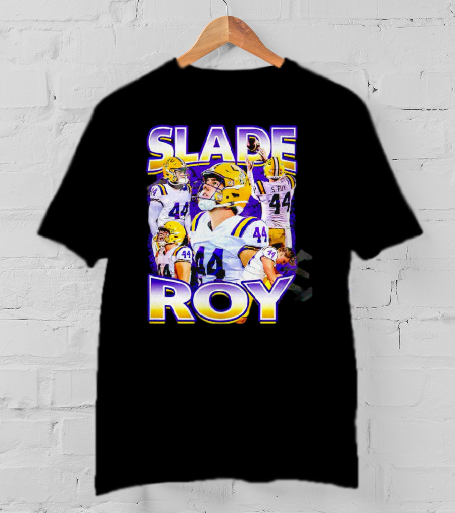 Slade Roy Number 44 LSU Tigers Football Promotion T-Shirt