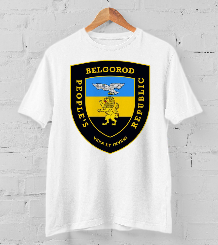 Belgorod People's Republic Emblem Vexa Et Inveni Shield Lion And Eagle Crest T-Shirt