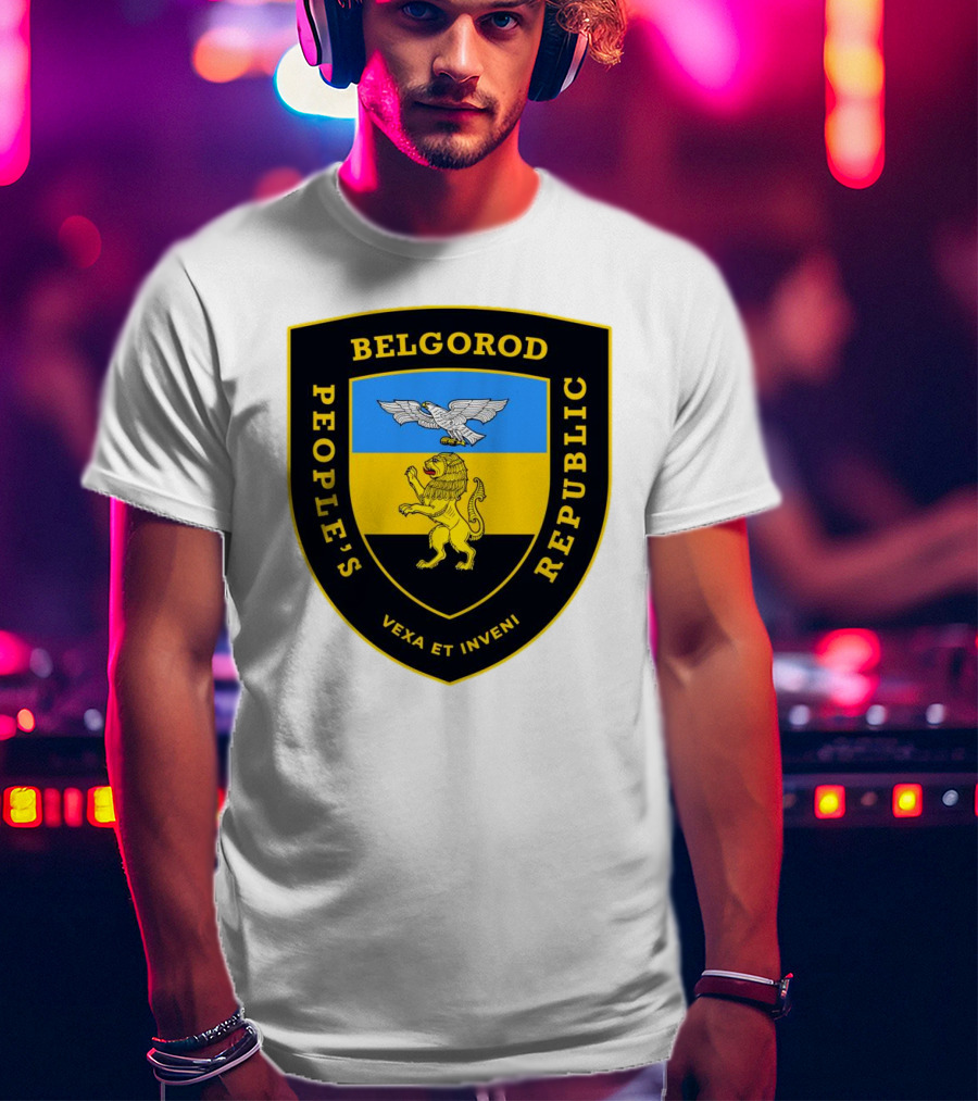 Belgorod People's Republic Emblem Vexa Et Inveni Shield Lion And Eagle Crest T-Shirt