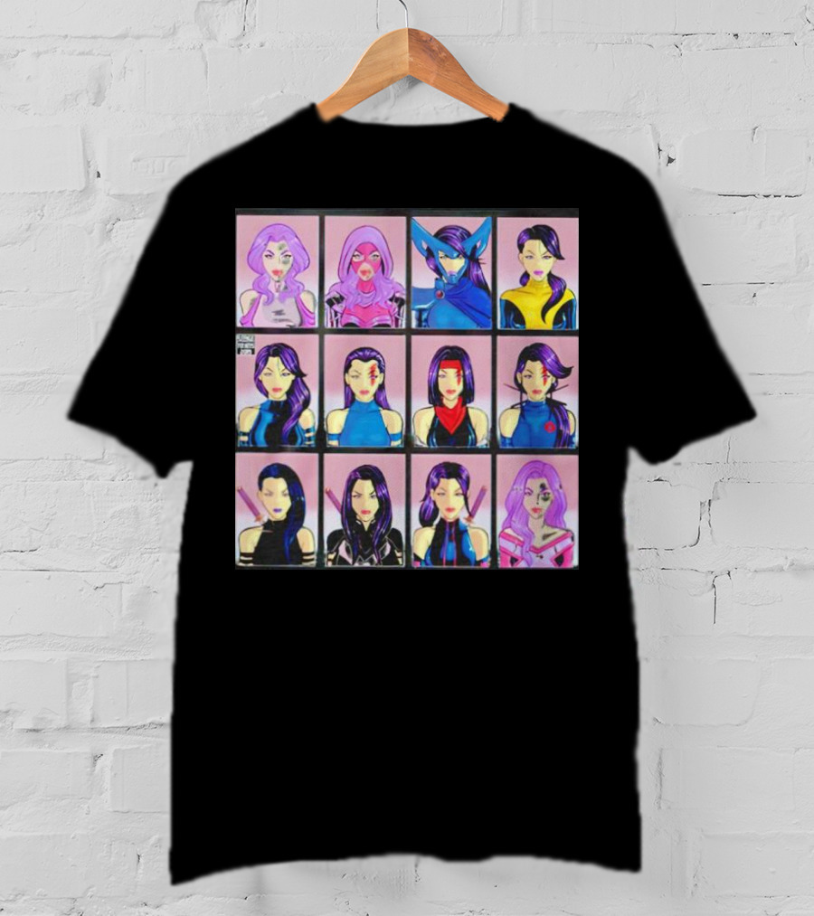 Psylocke Evolution Twelve Iconic Looks T-Shirt