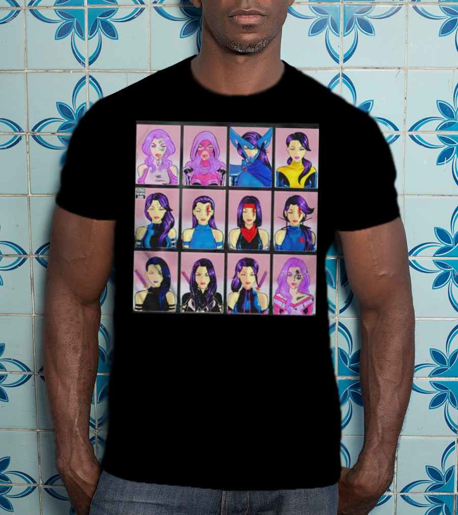 Psylocke Evolution Twelve Iconic Looks T-Shirt