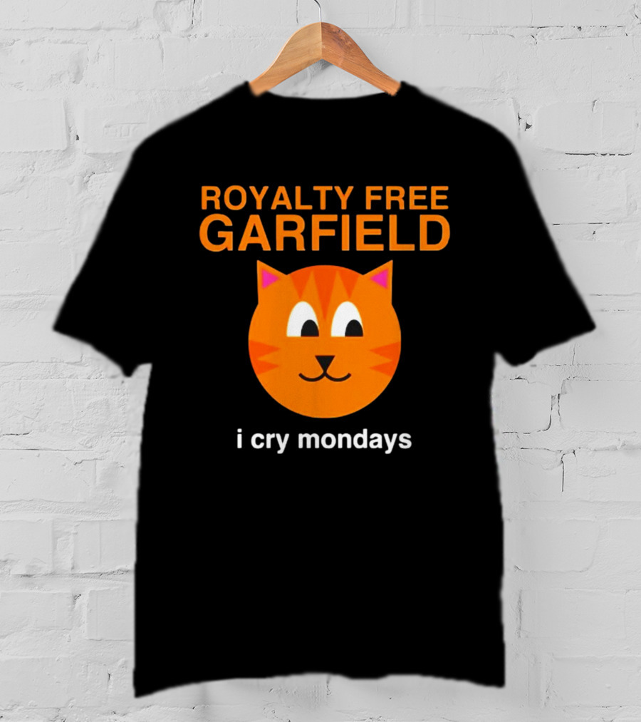 Royalty Free Garfield I Cry Mondays Iconic Meme T-Shirt