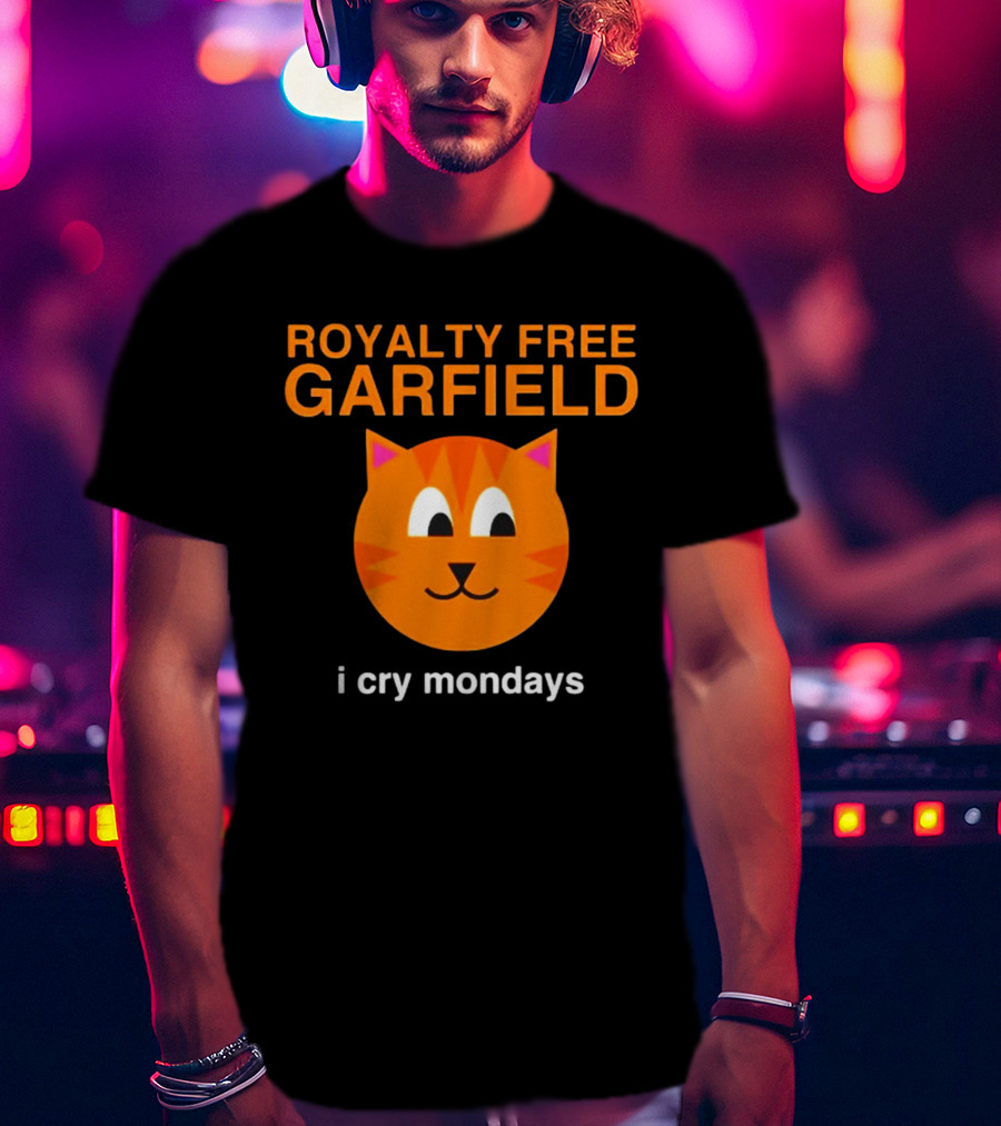 Royalty Free Garfield I Cry Mondays Iconic Meme T-Shirt