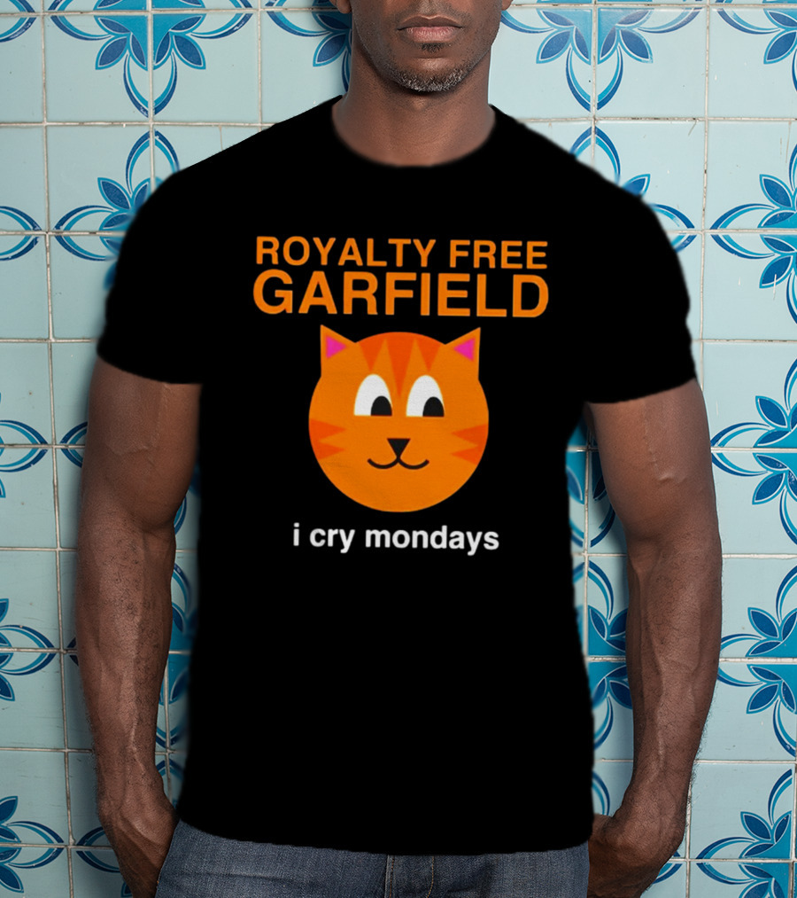 Royalty Free Garfield I Cry Mondays Iconic Meme T-Shirt