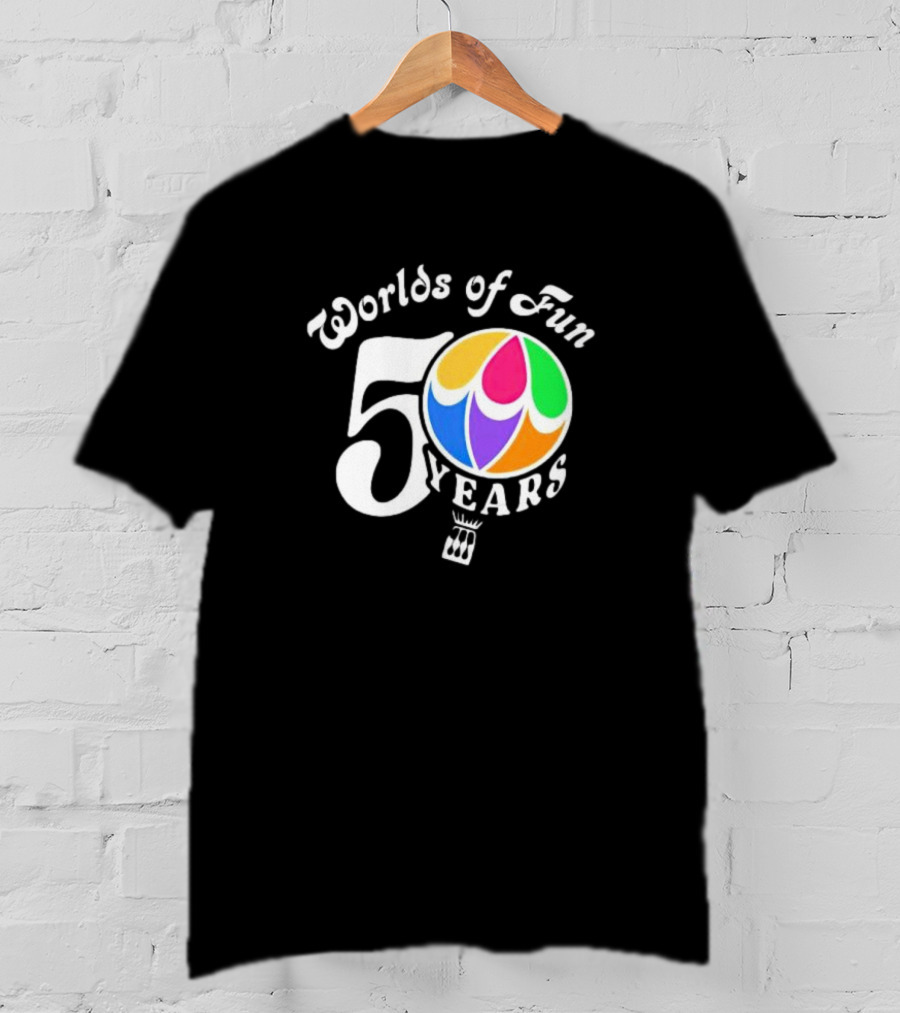 Worlds Of Fun 50 Years Celebration Colorful Balloon T-Shirt