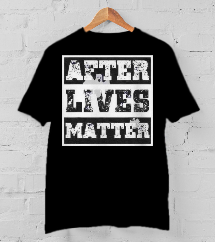 Boo After Lives Matter Ghosts Textured Halloween T-Shirt
