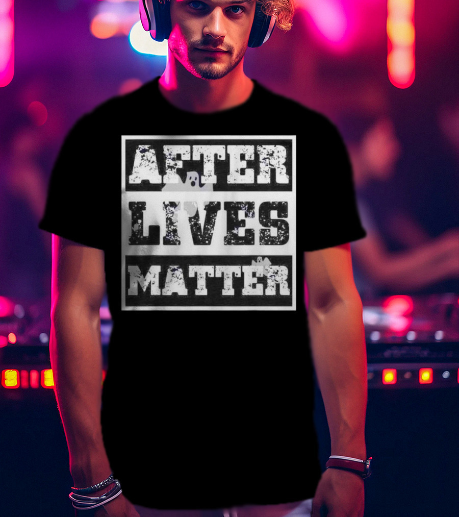 Boo After Lives Matter Ghosts Textured Halloween T-Shirt
